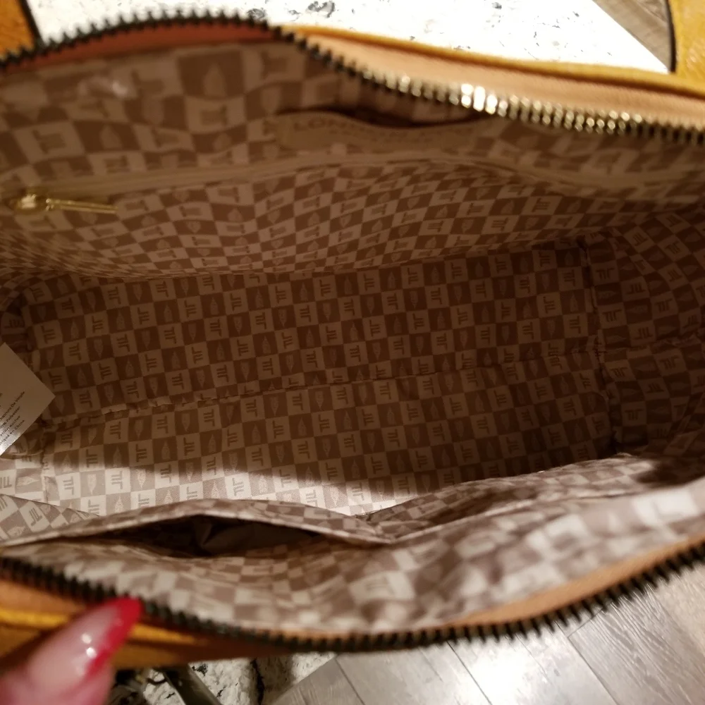 LONDON FOG YELLOW JOSEPHINE TOTE - Picture 8 of 10